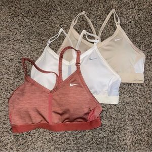 Three Nike Indy Sports Bras Size Large Good Condition